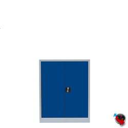 Stahl-Aktenschrank - Stahlschrank - 80 x 38 x 100 cm - blaue Türen - Lieferzeit ca. 2-3 Wochen !